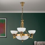 Orion LU 1689/3+3 - Luster na lancu ROCCA 6xE27/60W/230V, prečnik 64 cm, bronza/bela | Eponuda.com