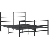  Metalni okvir kreveta s uzglavljem i podnožjem crni 135x190 cm | Eponuda.ba