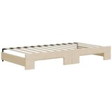 vidaXL Dnevni krevet na razvlačenje krem 100 x 200 cm od tkanine | shoptok.hr