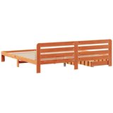  Okvir kreveta bez madraca voštano smeđi 200x200 cm od borovine | shoptok.hr