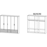 Boxxx OMARA ZA OBLAČILA, bela, hrast artisan | Shoptok.si
