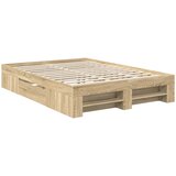  Krevetna konstrukcija s uzglavljem Sonoma hrast 140 x 200 cm | shoptok.hr