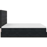  Otomanski okvir kreveta s madracima crni 200x200cm baršunasti | shoptok.hr