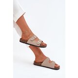 Boto Women's Slip-On Sandals On Cork Sole Beige Cortina | Shoptok.si