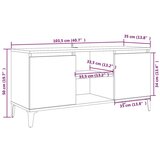 TV ormarić s metalnim nogama siva boja betona 103 5x35x50 cm | shoptok.hr