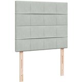 vidaXL Box spring postelja z vzmetnico svetlo siva 120x190 cm žamet | Shoptok.si