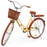 THUNDER Mestno žensko kolo Voltouri 28" – retro dizajn, jeklen okvir 17", košara in prtljažnik, (5000231312) | Shoptok.si