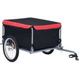 vidaXL prikolica za bicikl crno-crvena 65 kg Cijene