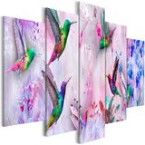  Slika - Colourful Hummingbirds (5 Parts) Wide Violet 200x100 | shoptok.hr