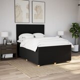  Krevet s oprugama i madracem crni 140 x 190 cm od tkanine | shoptok.hr