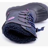 Lee Cooper High Warm Children's Snow Boots With Drawstring Navy | ePonuda.com