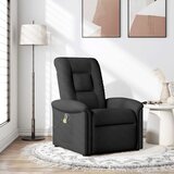 vidaXL Masažni naslanjač črno blago | Shoptok.si