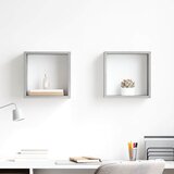  Kockaste zidne police 2 kom siva boja betona 30 x 15 x 30 cm | shoptok.hr