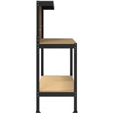  Radna klupa Crna 114 x 54 x 145 cm Projektirano drvo i metal | shoptok.hr