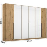 Rauch Möbel omara s klasičnimi vrati, bela, hrast artisan | Shoptok.si