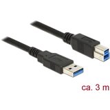 Delock USB kabel USB 3.2 gen. 1 (USB 3.0) USB-A vtič\, USB-B vtič 3.00 m črna pozlačeni konektorji 85069, (20416322) | Shoptok.si