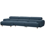 Lomoco KOTNA SEDEŽNA GARNITURA, velur temno modra | Shoptok.si