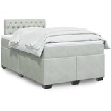 The Living Store Box spring postelja z vzmetnico svetlo siva 120x200 cm žamet - Box Spring Postelja, (21428254) Cene