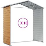 vidaXL Vrtna lopa svetlo rjava 191x895x198 cm pocinkano jeklo | Shoptok.si