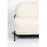 White Label Kremno bela sedežna garnitura iz tkanine bouclé 125 cm Polly – | Shoptok.si