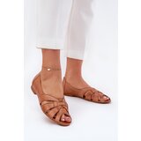 Maciejka Leather Ballet Flats With Open Toes | Shoptok.si
