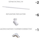 Zuma line 3567 - Reflektor za šinski sistem TORE 6xGU10/35W/230V, beo | Eponuda.com