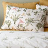 Catherine Lansfield Bež enojna posteljnina 135x200 cm Paradiso Palm – | Shoptok.si