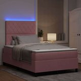  Postelja z vzmetnico z vzmetnico Roza 120 x 190 cm Žamet, (5000127110) | Shoptok.si