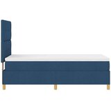  LED Box Spring Krevet s uzglavljem Plava 90 x 190 cm tkanina | shoptok.hr