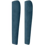  Uzglavlje s ušima tamnoplavo 163x23x118/128 cm baršunasto | shoptok.hr