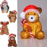  LED spoljašnja božićna dekoracija 32xLED/3xAA 24 cm IP44 medved | Eponuda.com