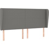  Uzglavlje s ušima tamnosivo 183x23x118/128 cm od tkanine | Eponuda.com