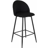 Casa Selección Črni barski stoli v kompletu z nastavljivo višino 2 ks (višina sedeža 69 cm) –