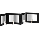  Vrata za pse z stojali 4 pcs Črni hrast 80 x 60 cm, (5000232711) | Shoptok.si