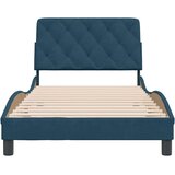 vidaXL okvir za krevet s uzglavljem plavi 100x200 cm baršunasti | shoptok.hr
