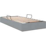Krevet s od storage Svijetlo siva 90 x 190 cm tkanina | Eponuda.com