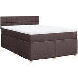 vidaXL Box spring postelja z vzmetnico temno rjava 160x200 cm blago, (21310941) | Shoptok.si