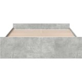  Okvir kreveta s ladicama siva boja betona 150 x 200 cm drveni | shoptok.hr
