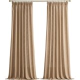 Amazon Dekorativne zavese EMEMA Lanene, polprozorne 2 kosi 140 x 145 cm, rjave, učinek lana, za dnevno sobo spalnico kuhinjo, (5000248132) | Shoptok.si