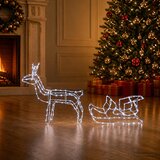  Božićna dekoracija s jelenom i sanjkama LOVIISA 240 LED lampica | shoptok.hr