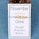 IZMAEL Zapestnica z mesečnim kamnom - November / Citrin | Shoptok.si