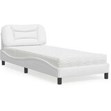  Krevet s madracem bijeli 80 x 200 cm od umjetne kože Cijene