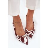 Boto Pumps With Open Heel And Straps Patches White-Brown Ravira | ePonuda.com