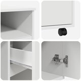  Stol s kotačićima Bijelo 91 x 50 x 77 cm Konstruirano drvo | shoptok.hr