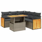Maison Chic Seti vrtnega pohištva - Vrtna garnitura - Vrtni pohištvo set 6-delna z blazinami bež poli ratan, (21812794) | Shoptok.si