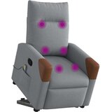vidaXL Masažni naslonjač na podizanje od tkanine svjetlosivi | shoptok.hr