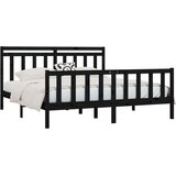  Za krevet od masivne borovine crni 200 x 200 cm | shoptok.hr