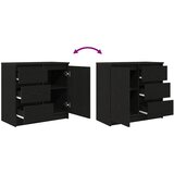  Komoda s ladicama crni hrast 71x35x65 cm konstruirano drvo | shoptok.hr