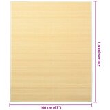  Tepih od bambusa 160 x 230 cm prirodna boja | shoptok.hr