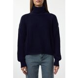 Trendyol Navy Blue Crop Turtleneck Knitwear Sweater Cene